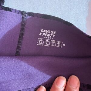 Savage X Fenty Purple Sport Top with Black Trim
